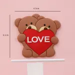 1 pcs Love teddy toy cake topper