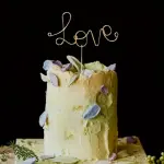 1 pcs metal love cake topper