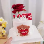 1 pcs Love teddy toy cake topper