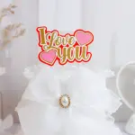 1 pcs I love you cake topper