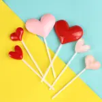 3 pcs resin heart cake topper set