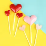 3 pcs resin heart cake topper set