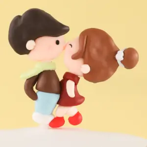1 pcs Couple cake toy topper