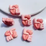 3 pcs small pink love cake topper set