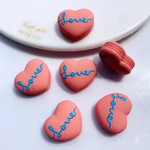 3 pcs Small pink heart cake topper set
