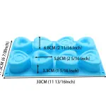 8 cavity multiple heart silicone mould