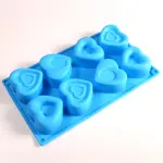 8 cavity multiple heart silicone mould