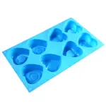 8 cavity multiple heart silicone mould