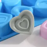 8 cavity multiple heart silicone mould