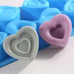 8 cavity multiple heart silicone mould