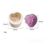 Heart with flower silicone mould