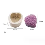 Heart roses silicone mould