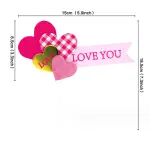 1 pcs Love you heart banner topper
