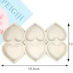 6 pcs heart chocolate silicone mould