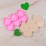 6 pcs heart chocolate silicone mould
