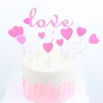 9 pcs love and heart theme Valentine Day cake topper set