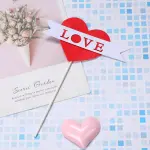 1 pcs red heart love topper