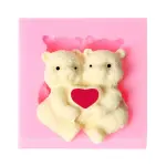 Teddy bear love silicone mould