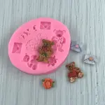 Teddy bear valentines theme silicone mould