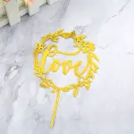 1 pcs Love wreath cake topper