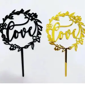 1 pcs Love wreath cake topper