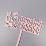 1 pcs couple Together forever acrylic cake topper