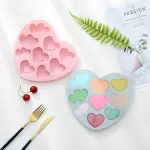 1 pcs double single heart silicone mould