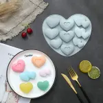 1 pcs double single heart silicone mould