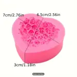 1pc Heart Shaped DIY Silicone Mould