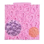 Love heart texture silicone mould