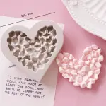 gem stone heart silicone mould