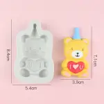 I love you Teddy bear popsicle mould