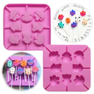 1 pcs I love you teddy popsicle silicone mould