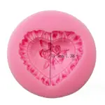 3d heart rose silicone mould