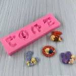 Love teddy theme valentines silicone mould