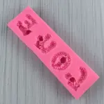 Love teddy theme valentines silicone mould