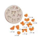 Bow love heart theme silicone mould