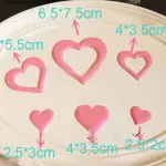 Double heart chocolate garnish mould
