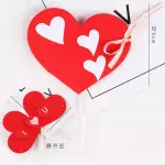 1 pcs red heart i love you pop up card