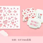 1 pcs heart texture icing stencil