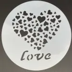 1 pcs heart shaped love icing stencil