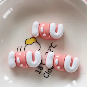 3 pcs Small I love you cake topper set
