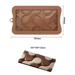 Chocolate Bar Silicone Mould - Circular Round Puzzles