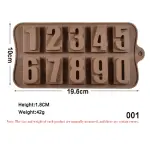 Number Chocolate silicone Mould