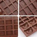 Bears & Bear Embossed Blocks Silicone Chocolate Mould