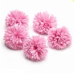 5 pcs pink artificial flower cake topper