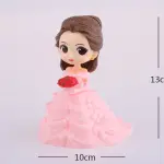Princess Belle Doll Cake Topper - Pink