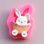 Rabbit in basket Silicone Fondant Mould