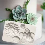 Succulent flower silicone mould