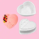Mother and Child Heart Cake Smash Silicone Mould entremet mould